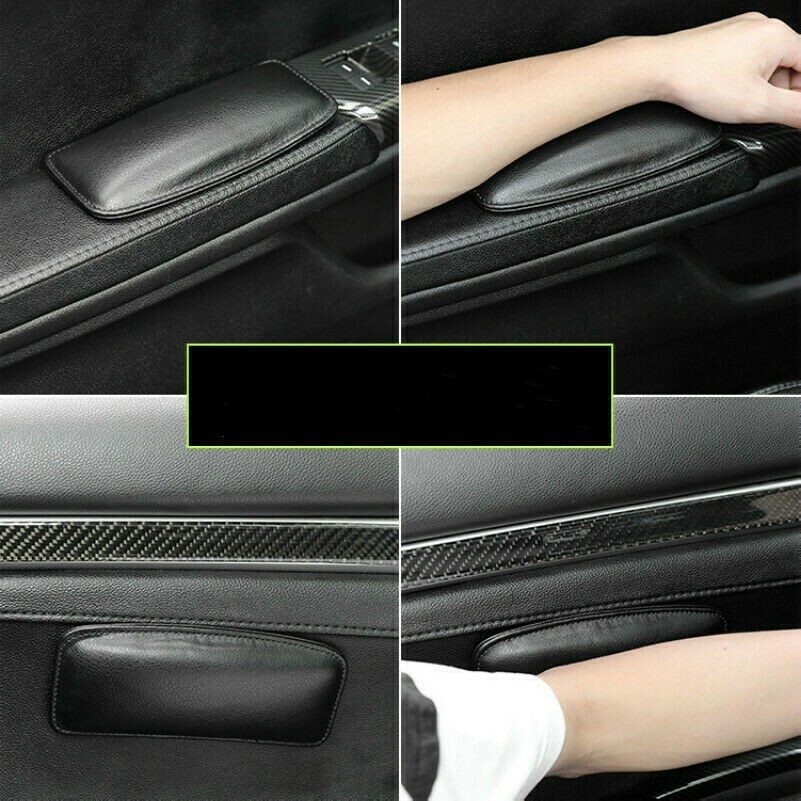 Universal Car Armrest Cushion Door Elbow Leg Bolster Protective Pad Leather