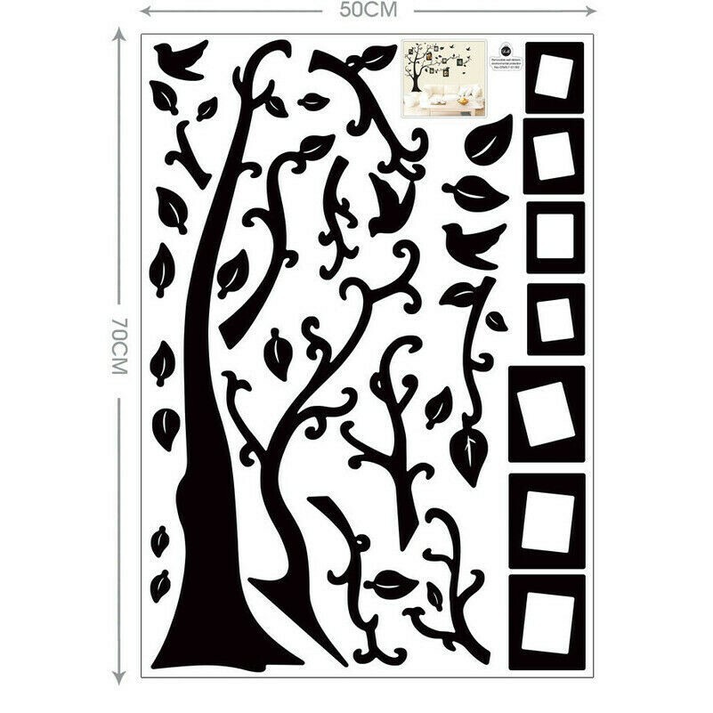 Rimovibile Famiglia Albero Muro Decalcomania Adesivo Murale Fai da Te Art-Vinyl