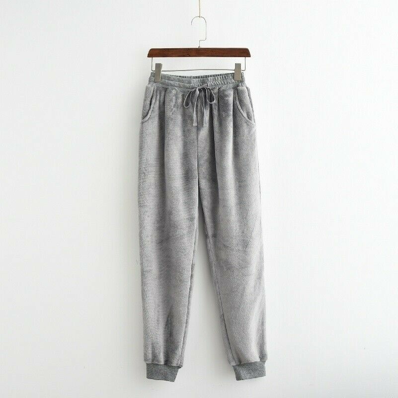 Women Flannel Fleece Trousers Pants Pajama Bottom Loungewear Sleepwear 3 Colour