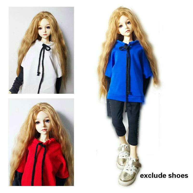 Puppe Kleidung 1/3 1/4 1/6 Bjd Kapuzenpullover Hose Zweiteiler Anzug 100%