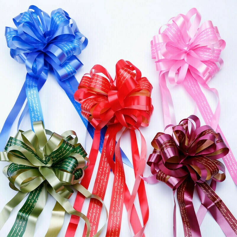 10 X Dichromatisches Schleifen Hochzeit Auto Dekor Geschenk Verpackung Zug Blume