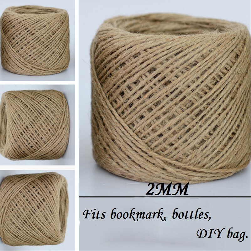 100 Meters Jute Rope Natural Hemp Twine String Cord Home Adorn Craft 1mm/2mm/3mm