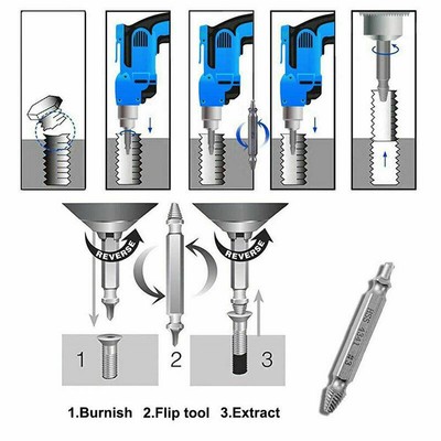 4pc Screw Extractor Beschädigt Schraube Entferner Einfach Außen Bohreinsätze -de