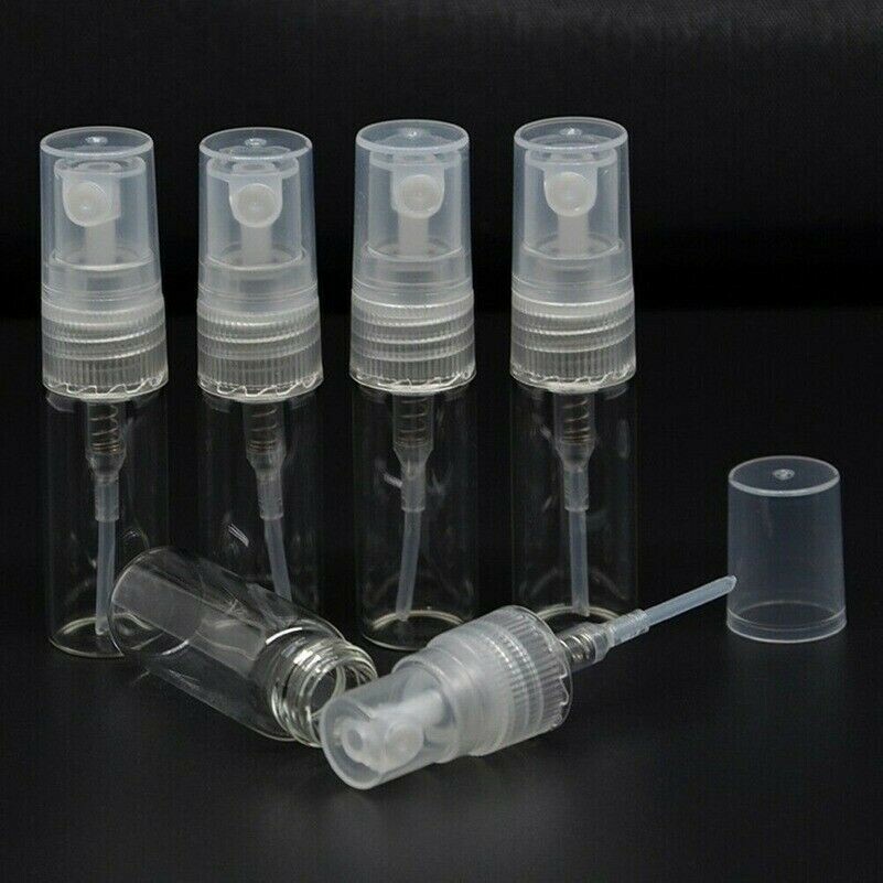 5Pcs Atomizer Pump Glass Refillable Perfume Spray Empty Bottle 1/2/3/5 ML