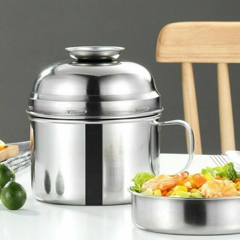 304 Acciaio Inox Porta Pranzo 2 Strati a Prova di Perdita Contenitore Alimento
