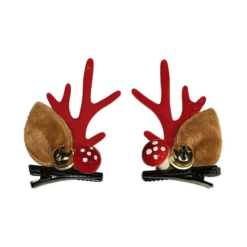 2 Paar Damen Weihnachten Antlers Haarklammern Haarspange Reh Hörner Haarnadel