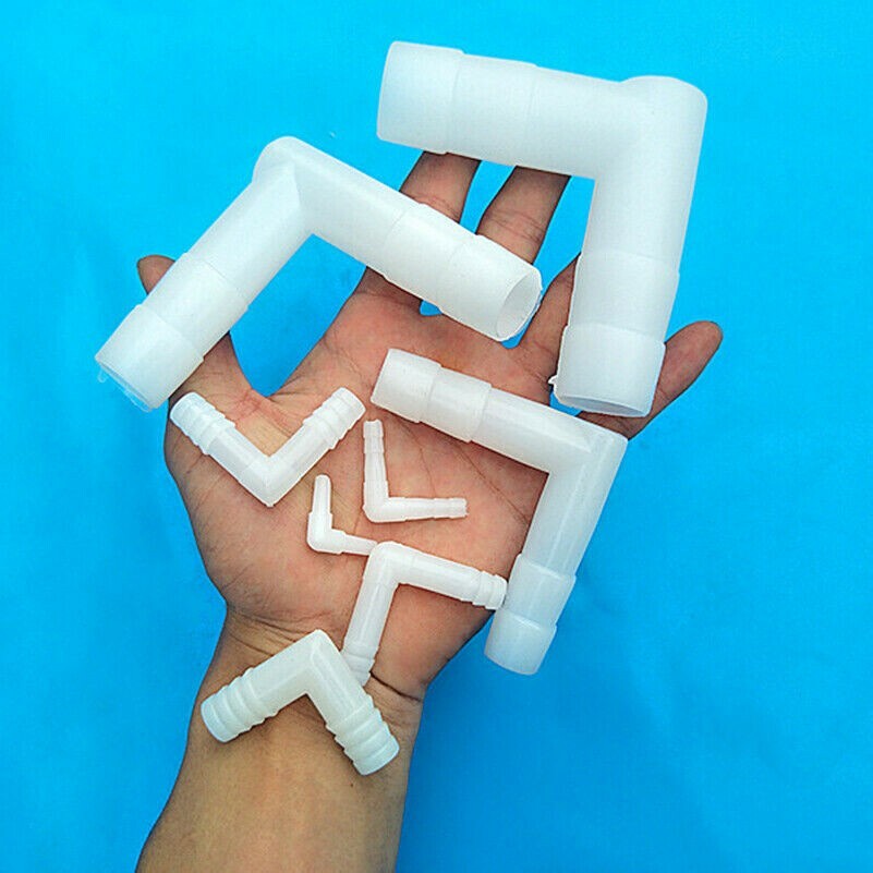 5 Stück Plastik L-PIECE Winkel Schlauchtülle 90 Grad Klebepresse Rohranschluss
