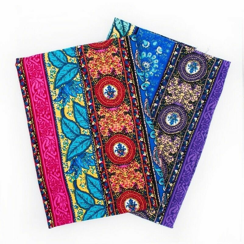 Righe Tribale Ethnic Tessuto Fiori Tenda Tappezzeria Artigianato Cotone Rétro