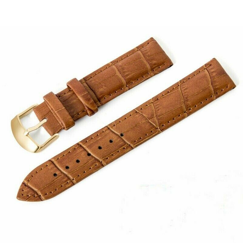 Women Unisex PU Soft Leather Watch Strap Band with Metal Buckle 8mm-20mm New