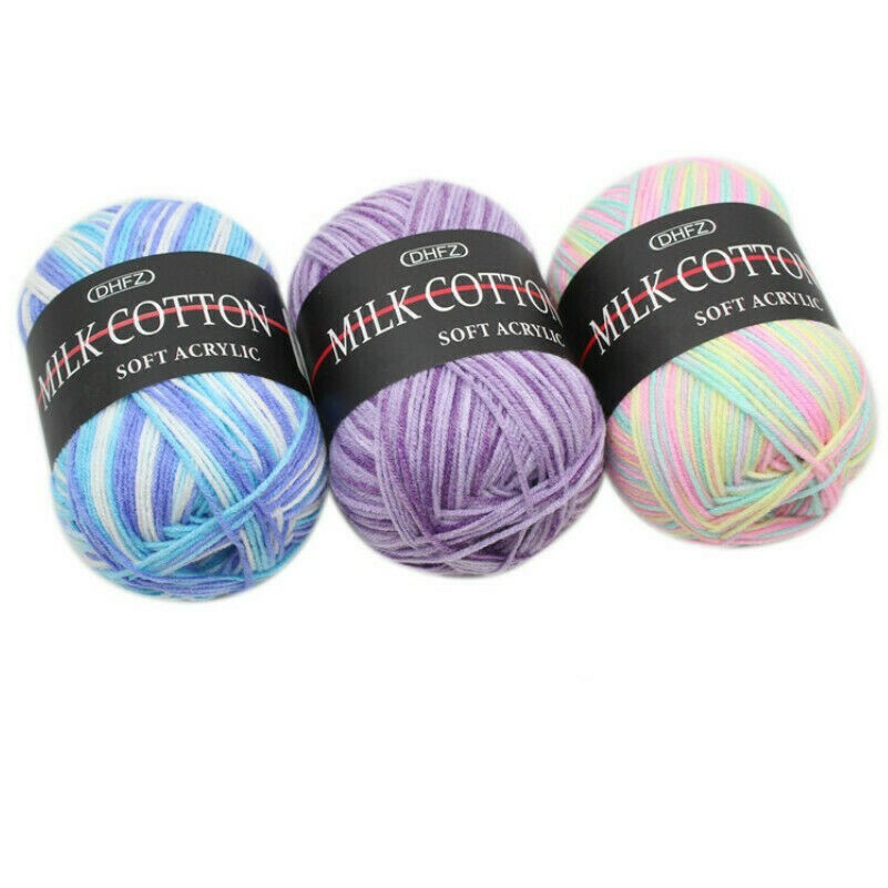 Gradiente Latte Cotone Cashmere Filo Per Mano Maglia Uncinetto Lana Pettinata
