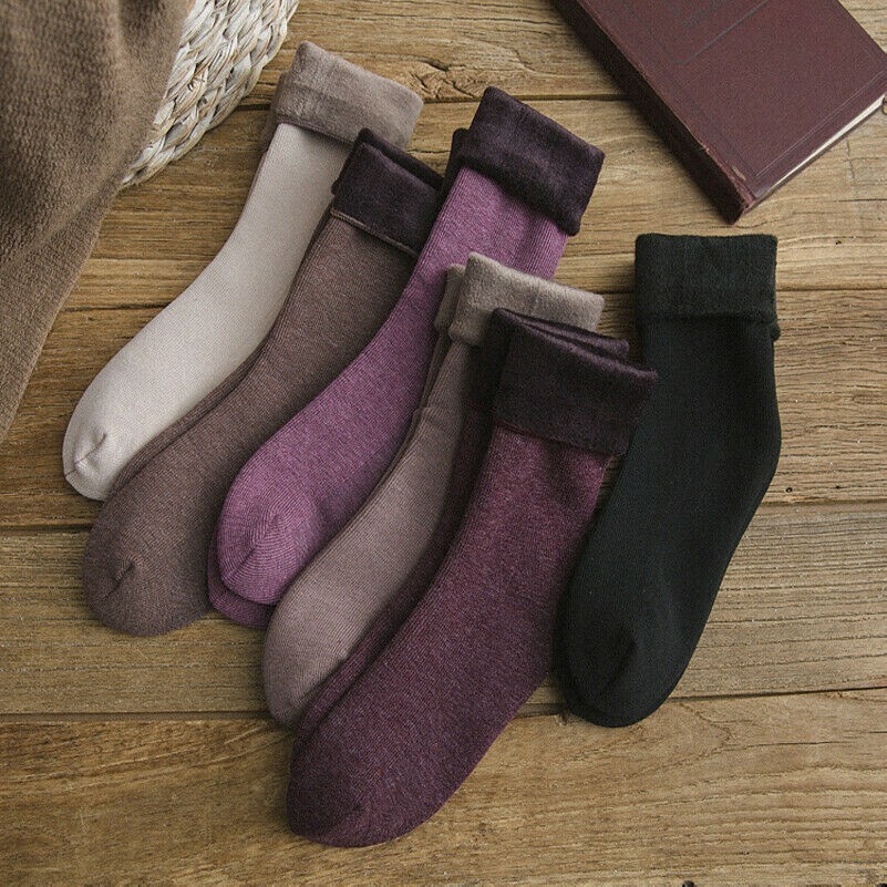 3-pairs-women-socks-faux-fur-lined-over-ankle-solid-warm-hosiery-random-color