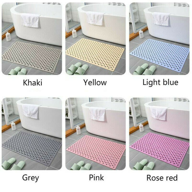 Non Slip Shower Tub Floor Bubble Mat Bathroom Safety Rubber Suction Cup Grip