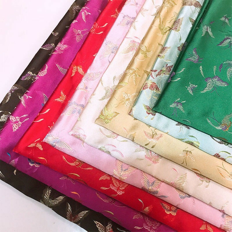 Chinesische Schmetterling Seidenstoff Qipao Stoff Jacquard Brokat Kostüm Meter