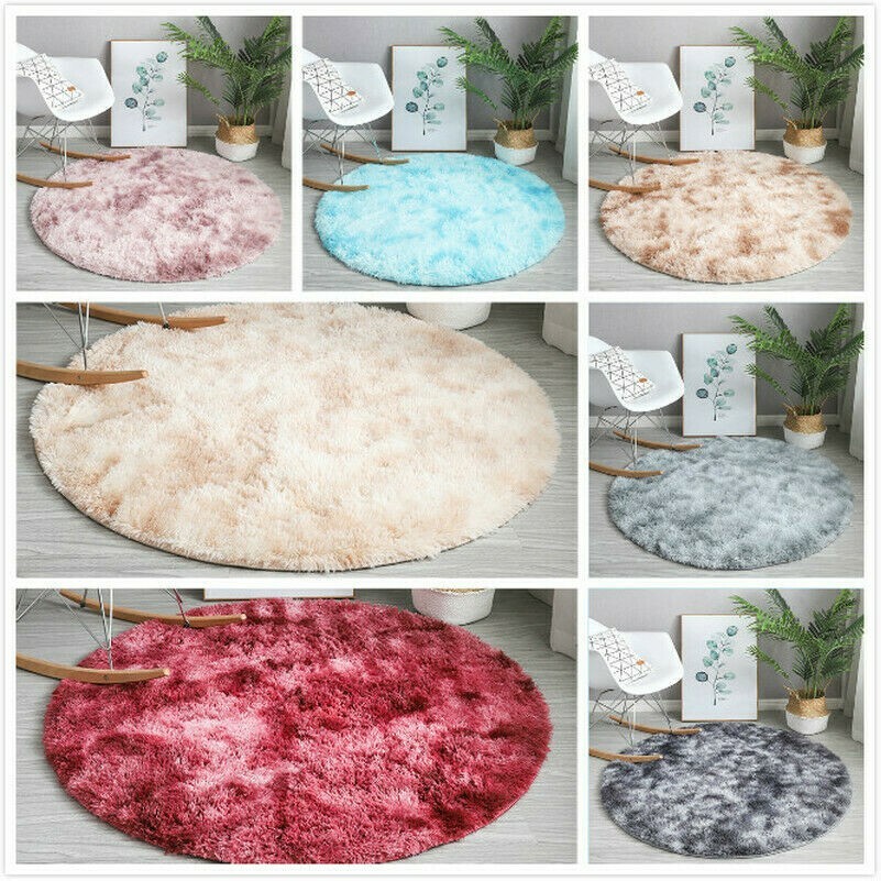 Batik Gradient Plüsch Teppich Kunst Fell Teppiche Fußmatte für Schlafzimmer