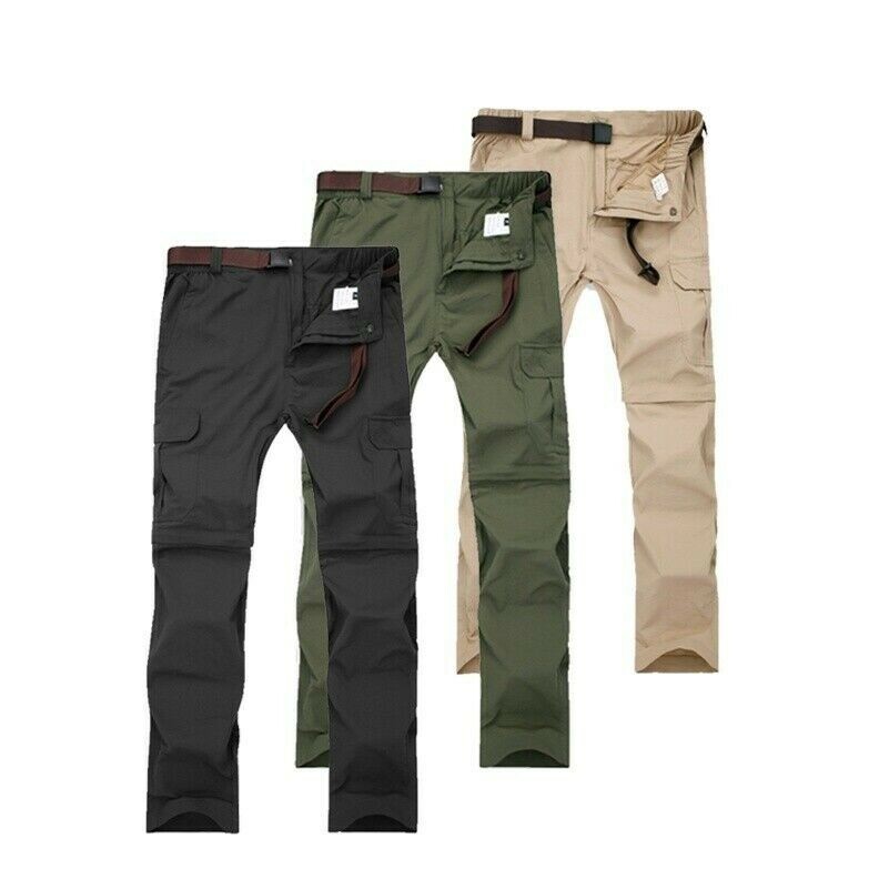 Men Outdoor Pants Hiking Trousers Quick Dry Removable Waterproof Climbing