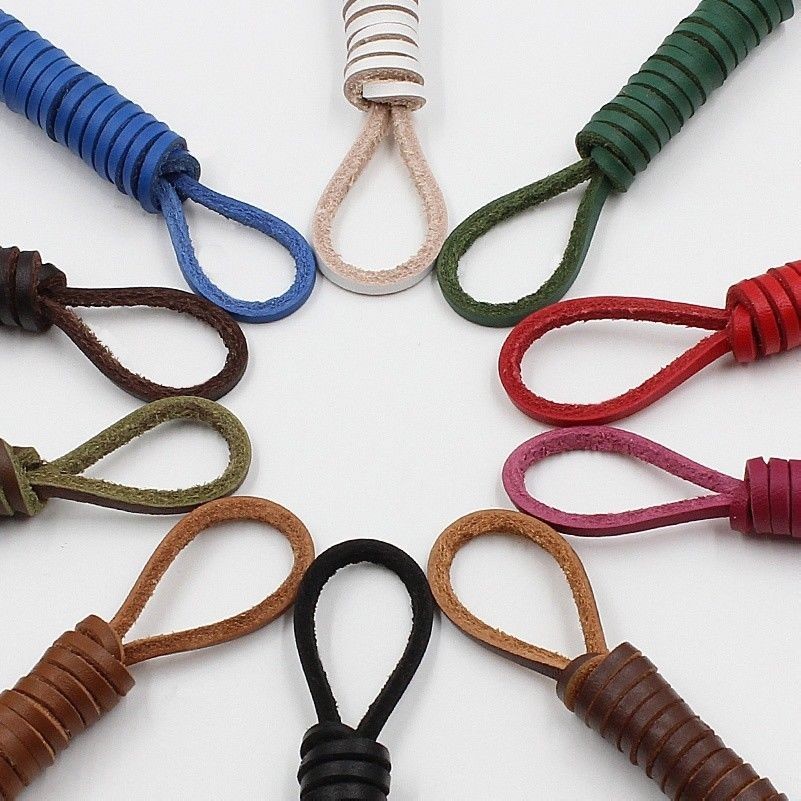 1 Pair Real Square Leather Rope Cord Shoelace String Boot Boat Shoe Lace Vintage