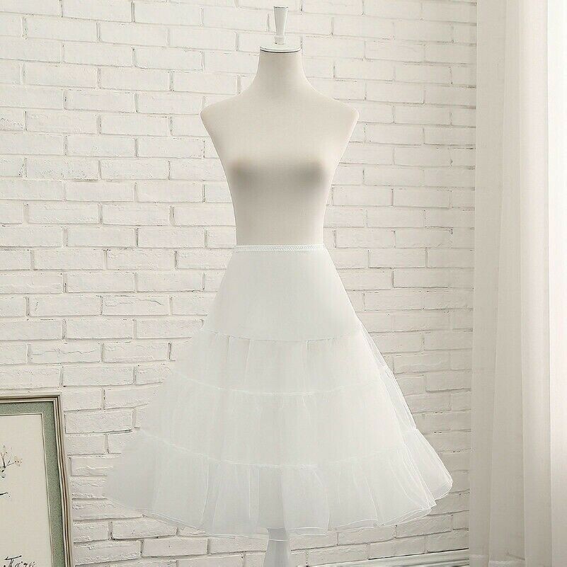 Damen Petticoat Crinoline Unterrock Lolita Swing Tutu Rock Netz Midi Retro