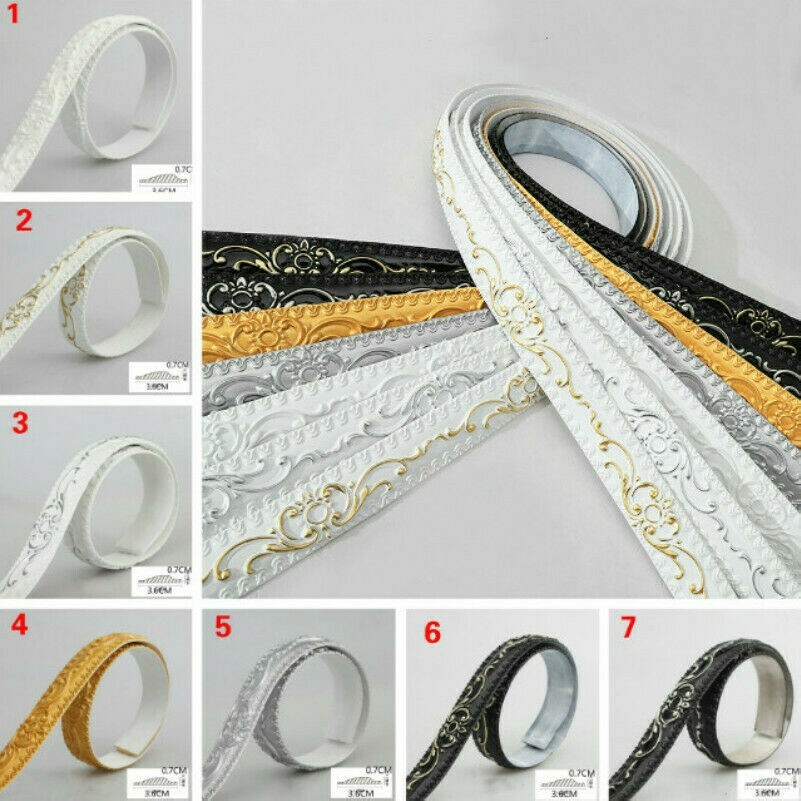 3D Tapete Sockelleiste Bordüre Decke Wand Aufkleber Dekoration PVC Selbstklebend