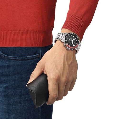 Pre-owned Tissot T-sport Seastar 1000 Chronograph Diver's Men's Watch T120.417.11.051.01