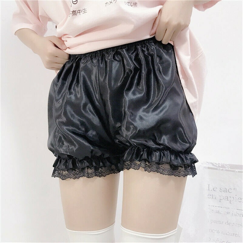 Damen Mädchen Spitze Satin Bubble Bloomers Unterwäsche Slips Höschen Lolita