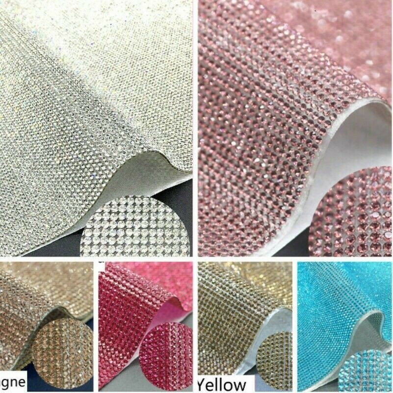 Bling Strass Kunst Diamant Aufkleber Blatt DIY Selbstklebend Basteln 200x240mm
