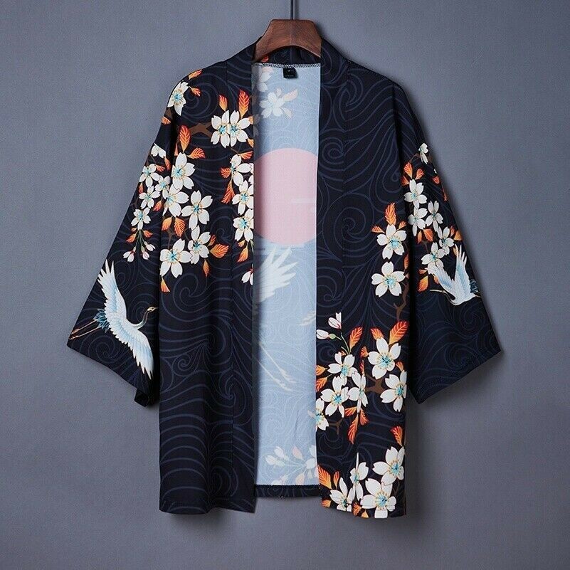 Desseré Japonais Femmes Hommes Kimono Veste Coatretro Vêtement Haut Haori Yukata