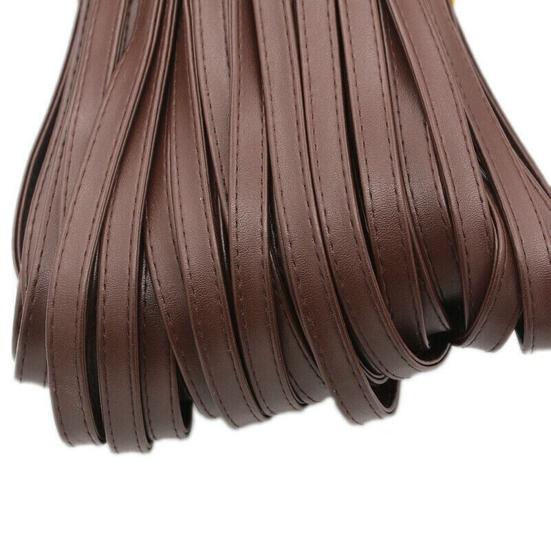 Faux PU Leather Flat Cord Strap Rope String Tape DIY Craft Material Fabric