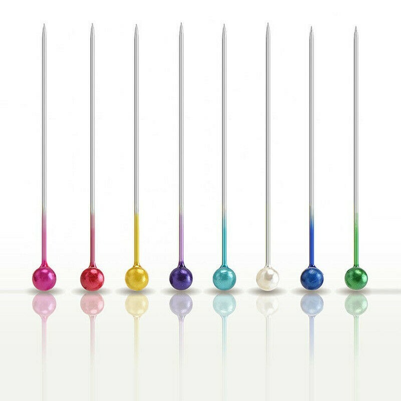 480pcs Portable DIY Sewing Locating Straight Pearl Headed Pins Needles