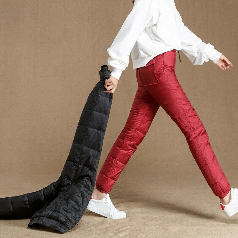 Damen Gepolstert Gesteppt Hose Puffer Hose Dick Jogginghose Warm Winter Neu