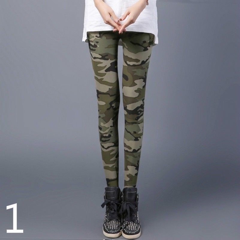 Donna Camouflage Legging CAMO MILITARE pantaloni attillati sport palestra yoga