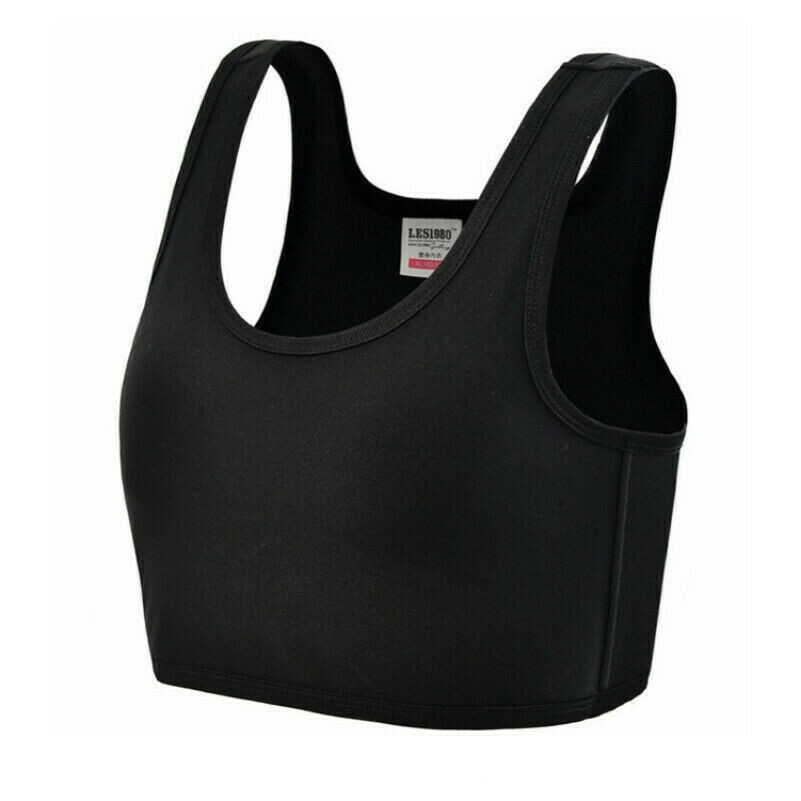 Breast Chest Binder Bandage Lesbian Les Tomboy FTM Crop Vest Tank Top Buckle