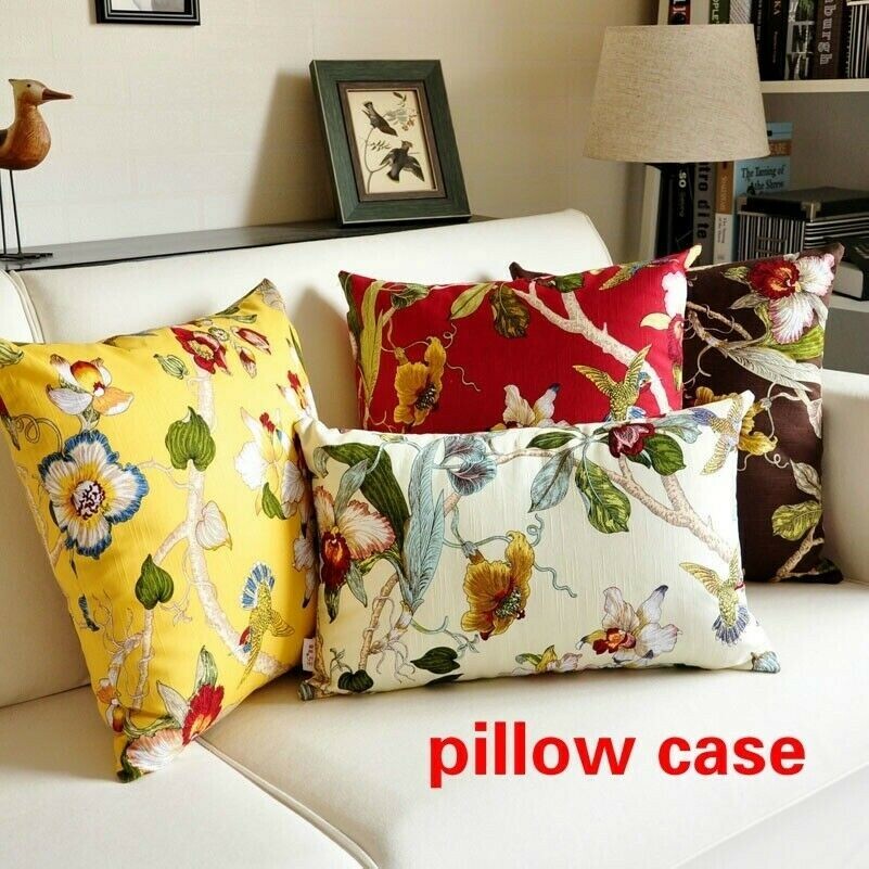 Blumen Kissen Hülle Baumwolle Pillowcover Sofa Kissenbezüge Auto Dekor