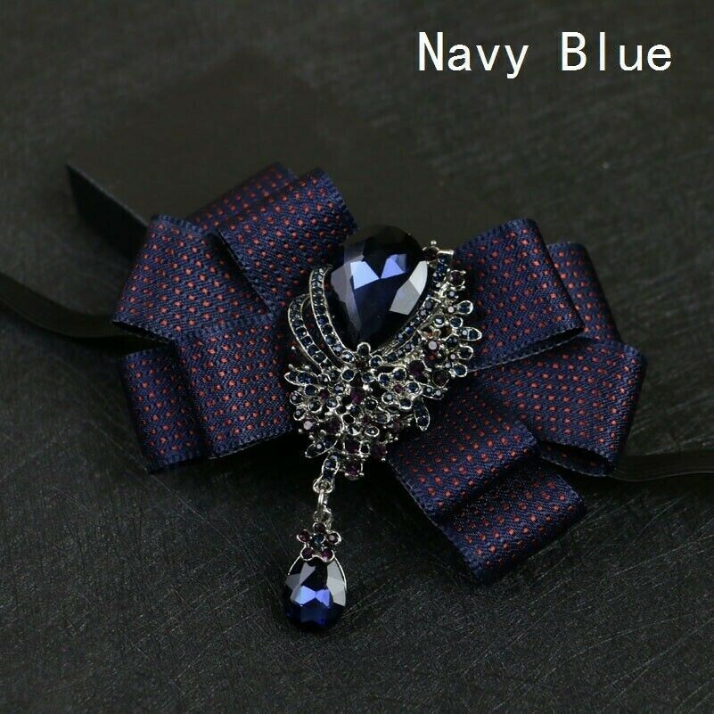 Men's Groom Rhinestone Spotted Pri Tied Bow Tie Necktie Cravat Wedding Party New
