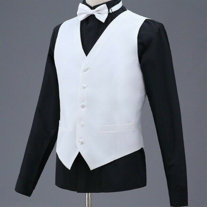Men Formal Suit Waistcoat Business Vest Solid Casual Sleeveless Top Slim Fit