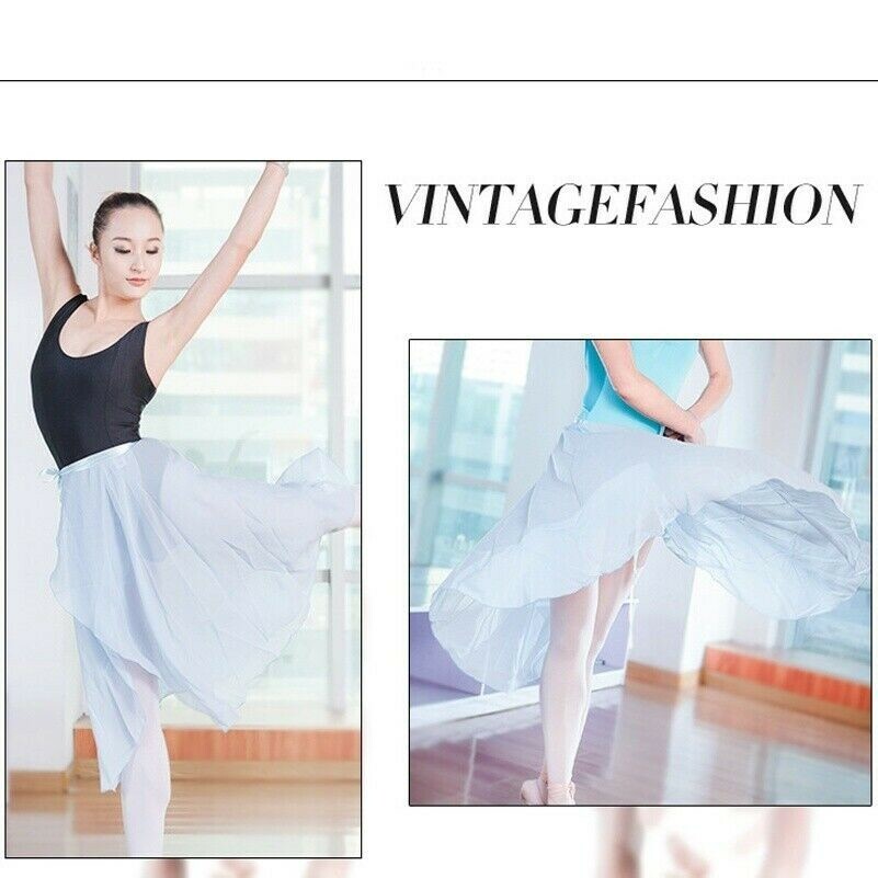 Adulte Fille Ballet Jupe Mousseline de Soie Tutu Danse Enveloppant Femme Danse