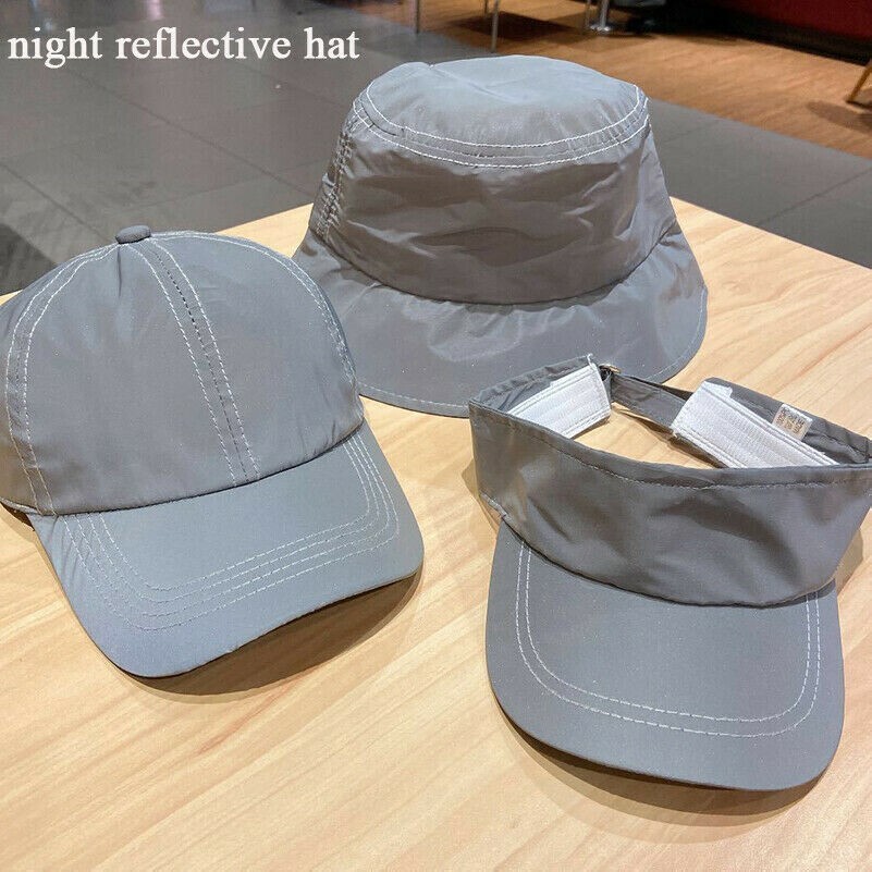 Unisex Nacht Reflektierend Glänzend Baseballkappe Eimer Hut Diskothek
