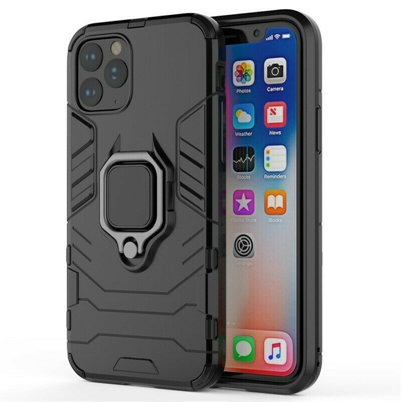 For iPhone 6 11 Pro Max Case Cover Armor Ring Bracket Panther Phone Shell