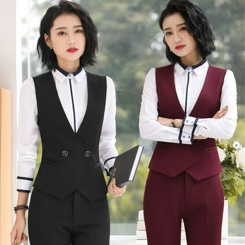 women-formal-work-dress-suit-vest-waistcoats-sleeveless-cafe-waitress-gilet