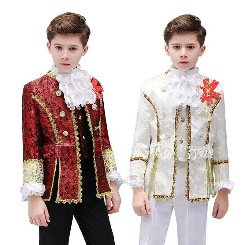 Boy Tassel Suit Jacket Blazer Vest Pants Costume Fancy Dress Kids 3 Piece Set