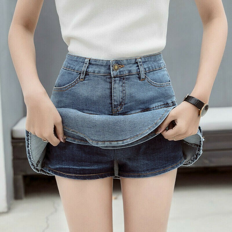 women-micro-mini-denim-skirt-sexy-double-layer-falbala-dance-party-casual