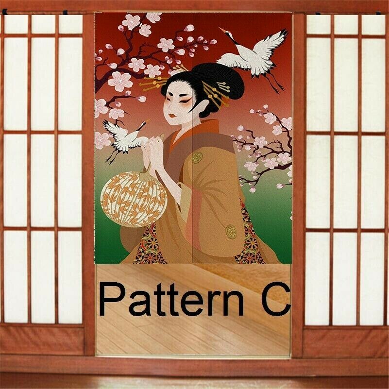 1PC Giapponese Noren Geisha Stampato Tenda Della Porta Arazzo Arredo Casa