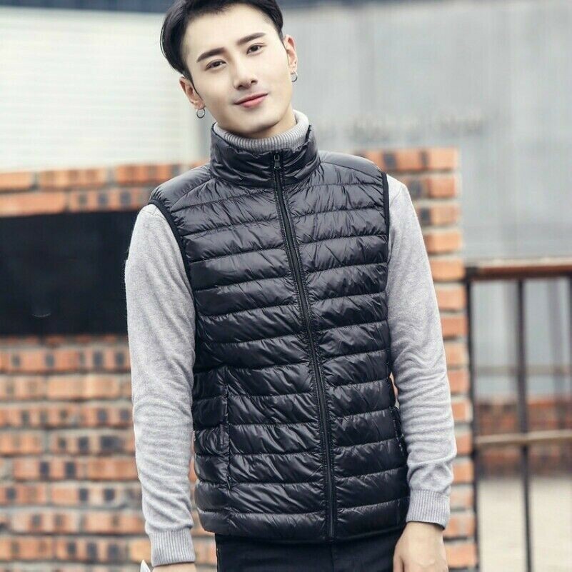 Men Light Down Waistcoat Puffer Gilet Coat Jacket Padded Vest Tank Tops