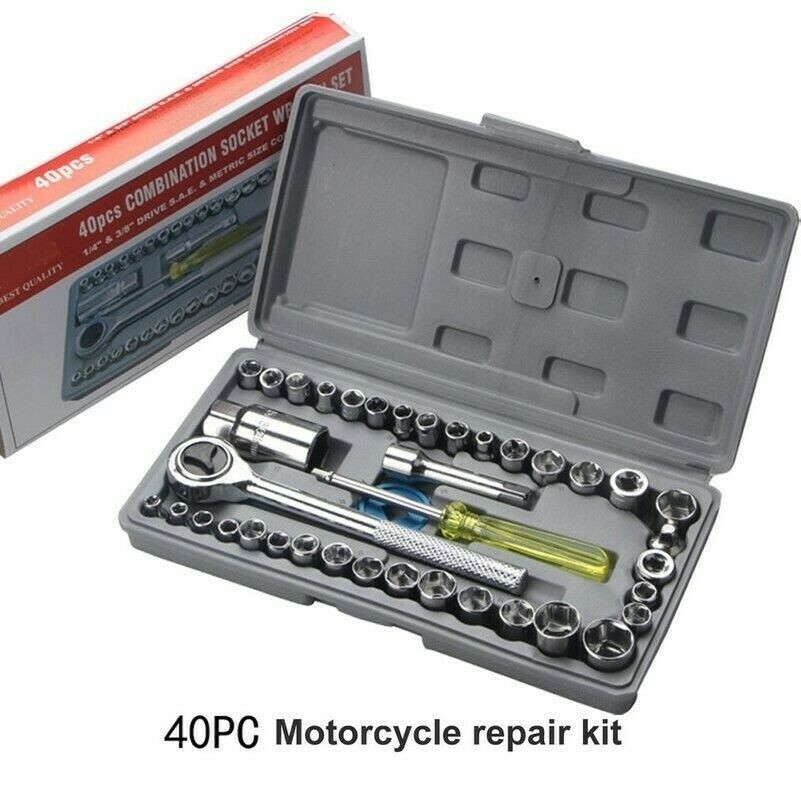 40PCS Socket Wrench Set for Car Repair Combination Drive socket Rachet Sets