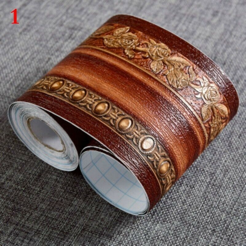 self-adhesive-wall-sticky-border-vinyl-wallpaper-waterproof-decor-floral-roll