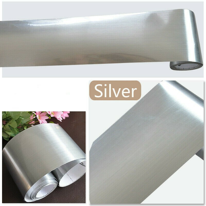 5M Self Adhesive Wallpaper Sticker Wall Skirting Border Metallic Shiny Gold SPW