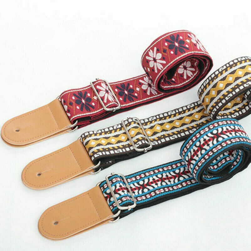 Bestickt Jacquard Gitarrengurt für Akustische Gitarre Musical Zubehör