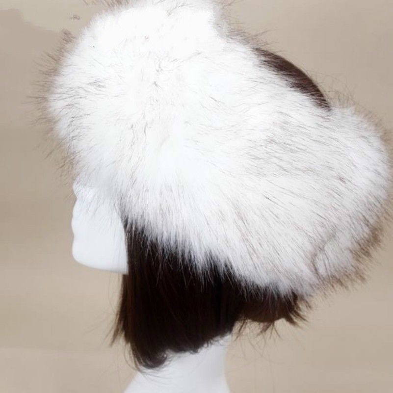 Femme - Fausse Fourrure de Renard Chapeau Extérieur Hiver Bandeau Russe Style