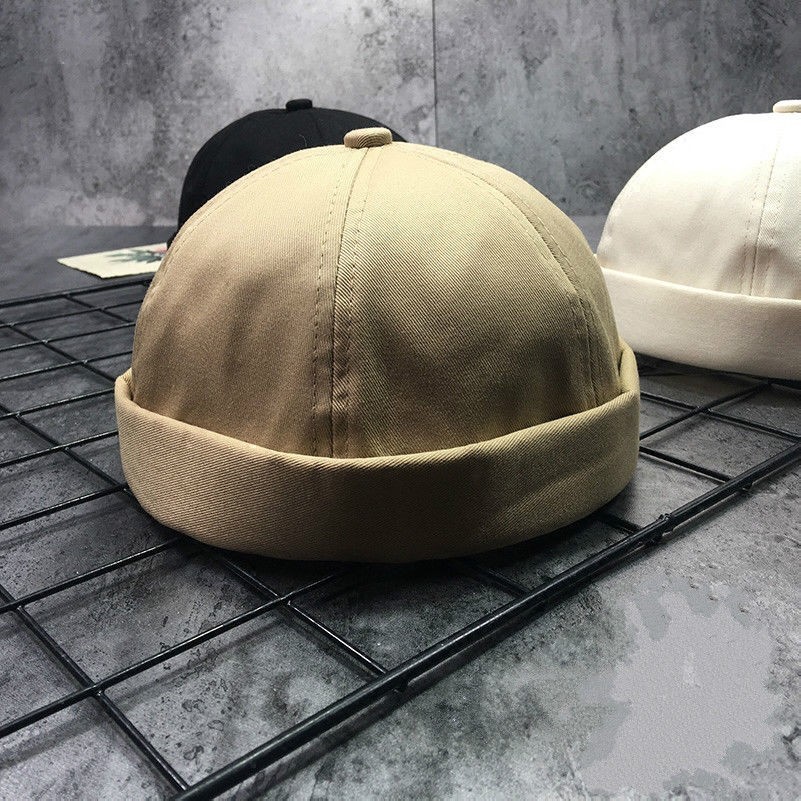 unisexe bonnet réglable DAMES beige béret DOCKER capuchons camionneur chapeaux