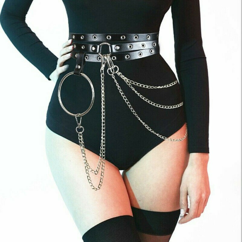 faux-leather-belt-metal-waist-chain-harness-club-dance-steampunk-gothic-rock