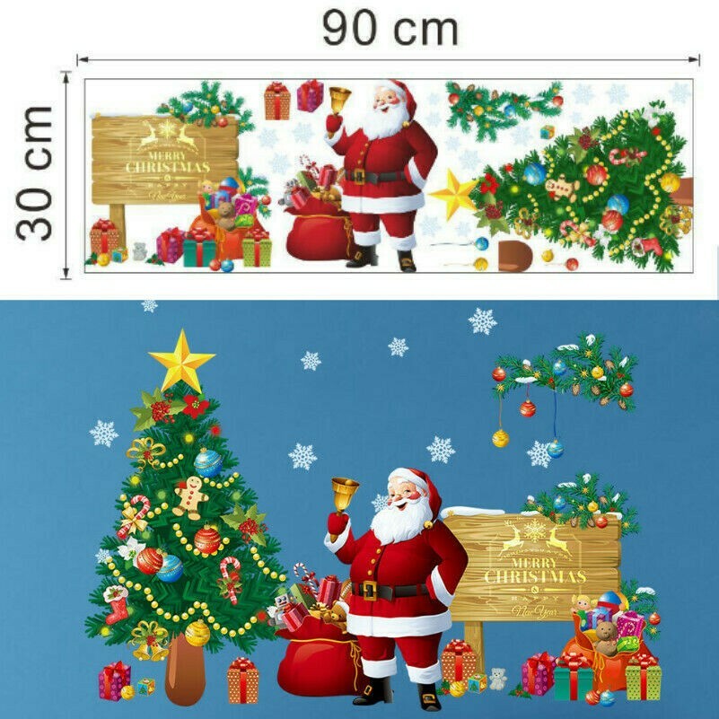 Babbo Natale Adesivi Shopping Viale Finestrino Vetro Adesivi Autoadesivo